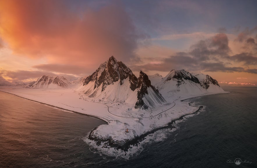 Aerial view of Vestrahorn - Photo by Edwin Martinez