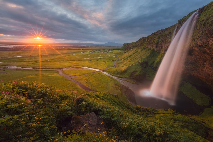 Seljalandsfoss in summer Seljalandsfoss in summer